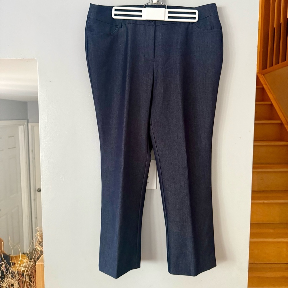 💥🇨🇦Cleo Petites “Everybody” Dark Blue Women's Trousers Straight Leg